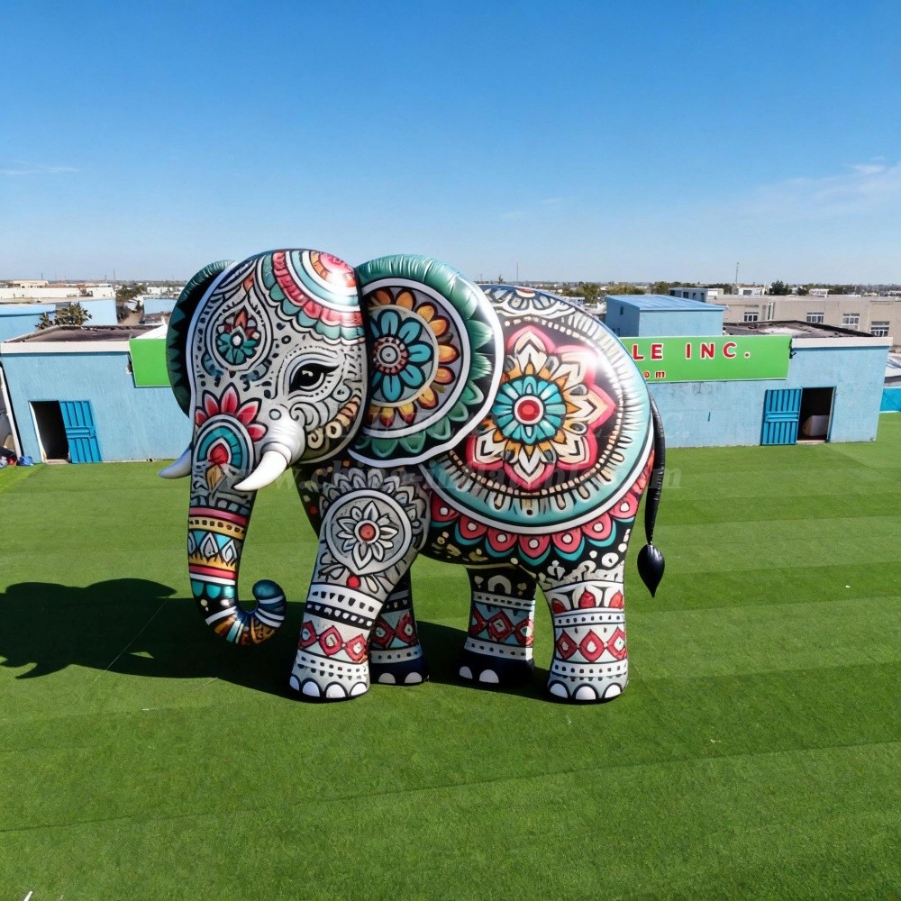 Cartoon3-258 Elephant Mandala Pattern Inflatable Model Product