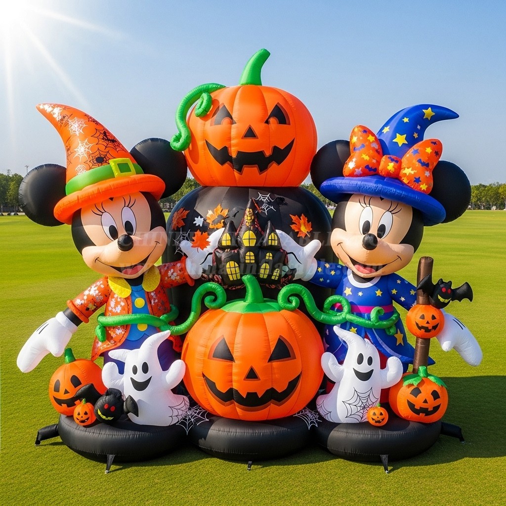 Cartoon3-382 Mickey & Minnie Halloween Inflatable Cartoons