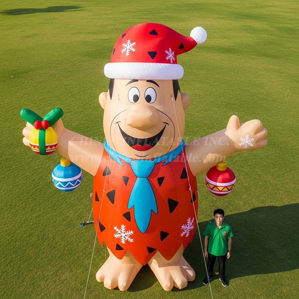 Cartoon3-553 The Flintstones Christmas Inflatable Cartoon