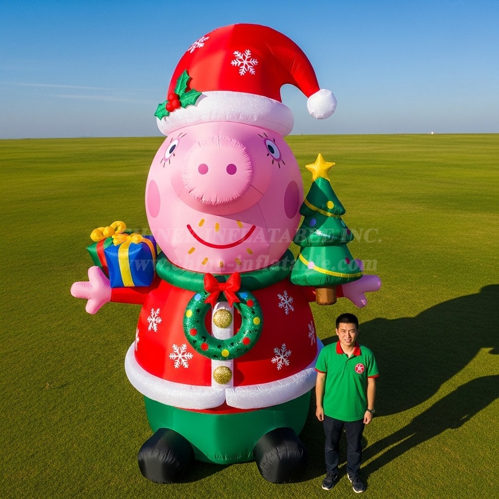 Cartoon3-574 Peppa Pig Christmas Inflatables