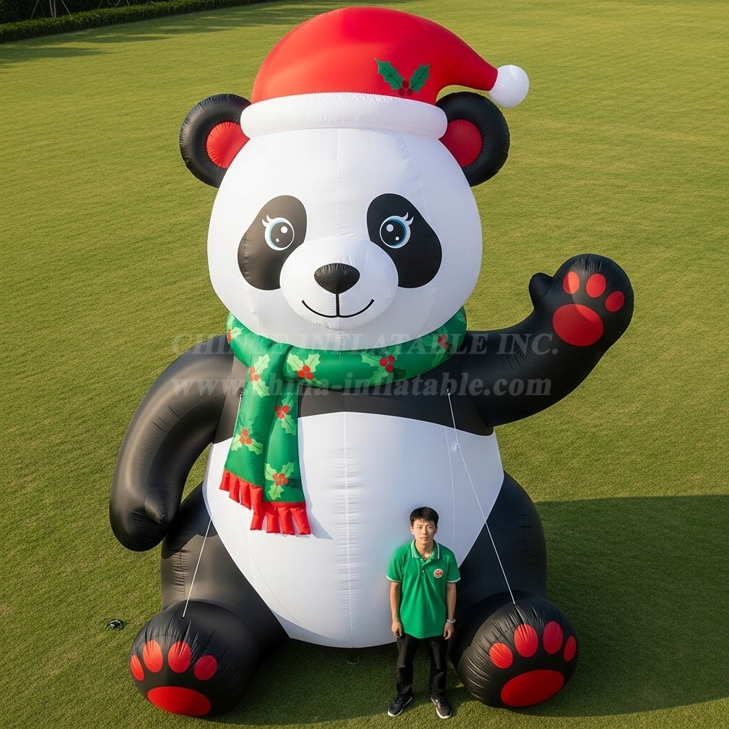 Cartoon3-596 Christmas Panda Inflatable Cartoon