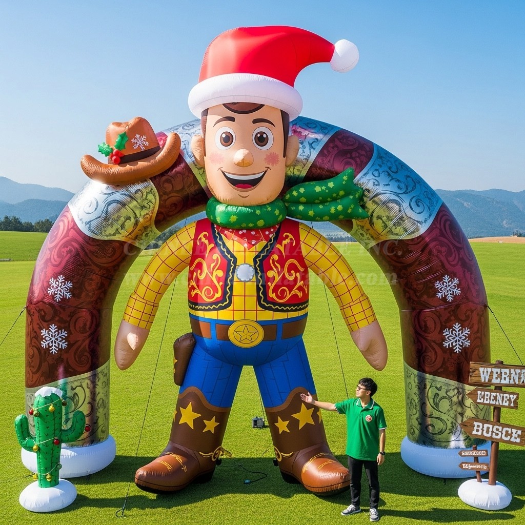 Cartoon3-618 Cowboy Christmas Inflatable Cartoons
