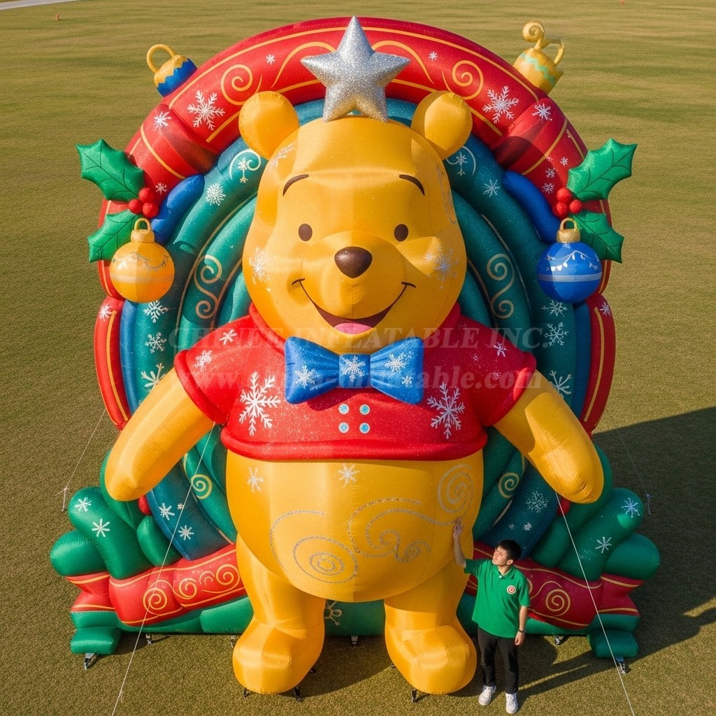 Cartoon3-637 Winnie the Pooh Christmas Inflatable Cartoons