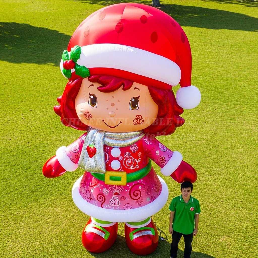 Cartoon3-639 Strawberry Shortcake Christmas Girl Inflatable Cartoons