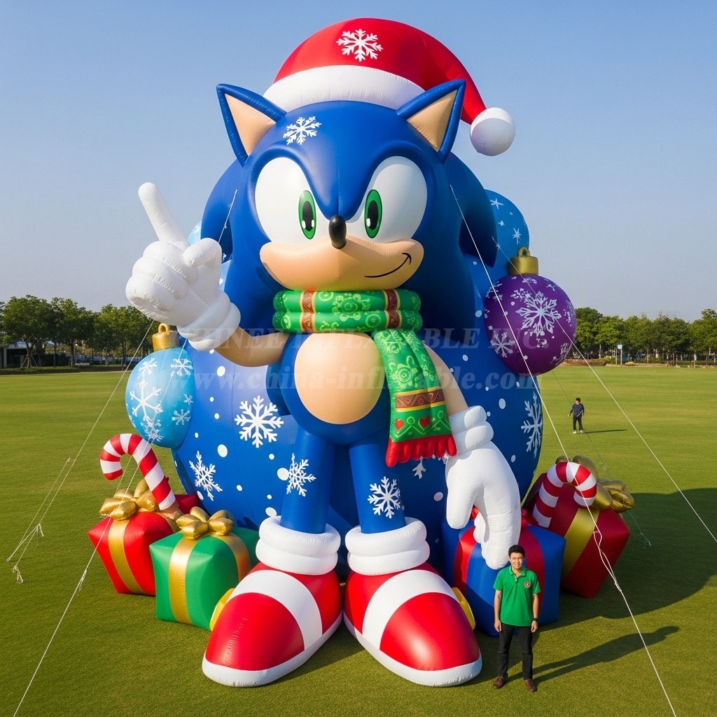Cartoon3-644 Sonic Christmas Inflatable Cartoon