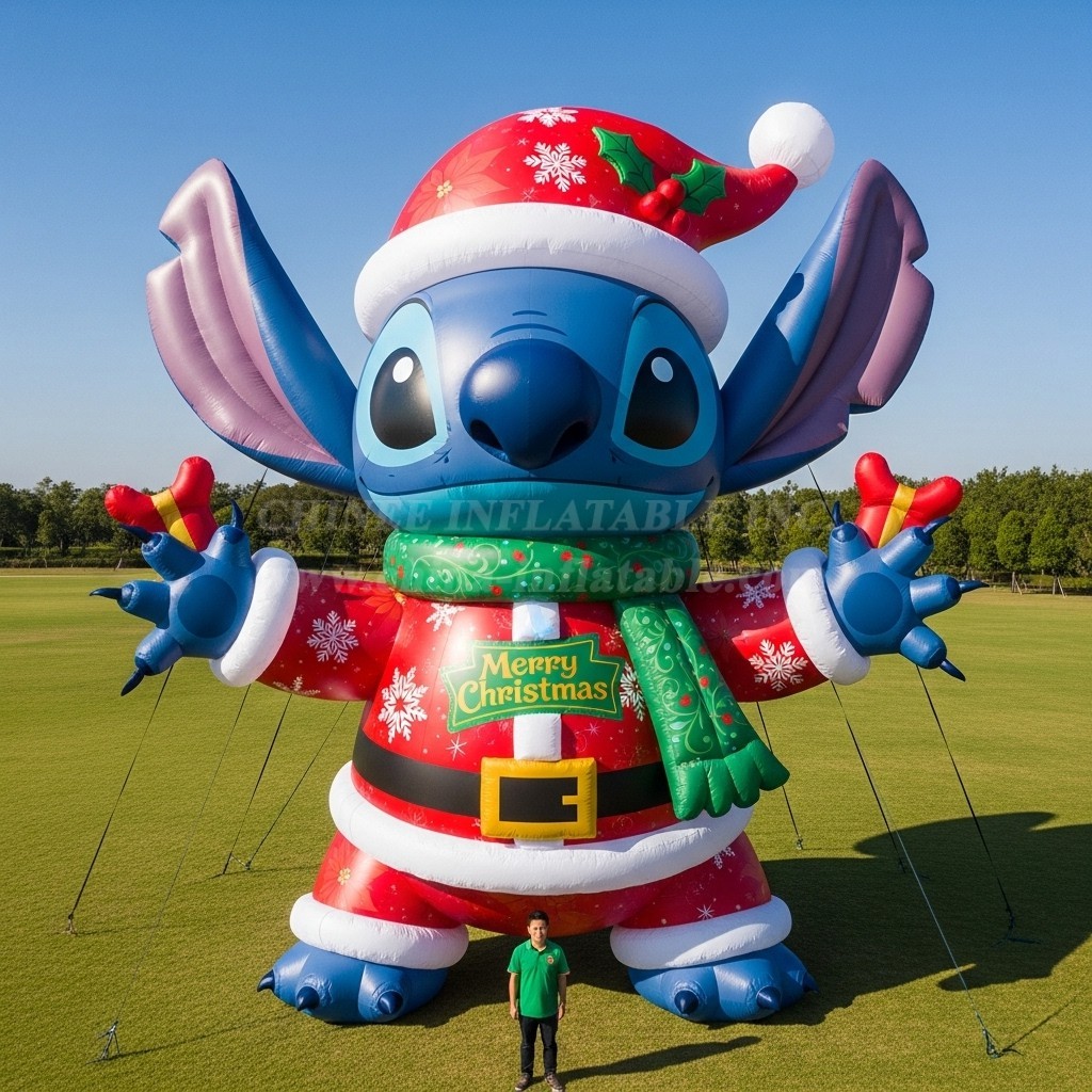 Cartoon3-664 Lilo & Stitch Christmas Inflatable Cartoon