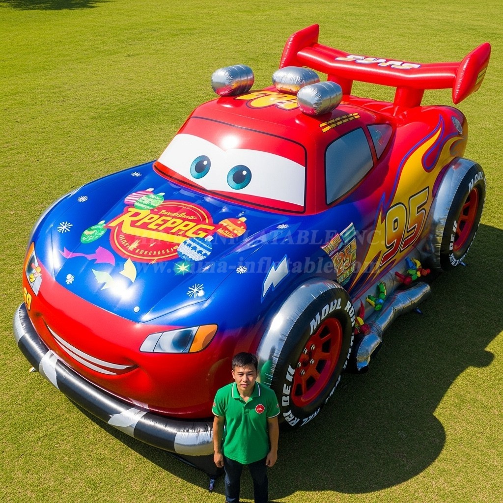Cartoon3-665 Christmas Lightning Car Inflatable Cartoons