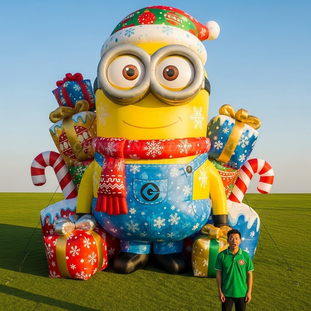 Cartoon3-668 Minions Christmas Inflatable Cartoons