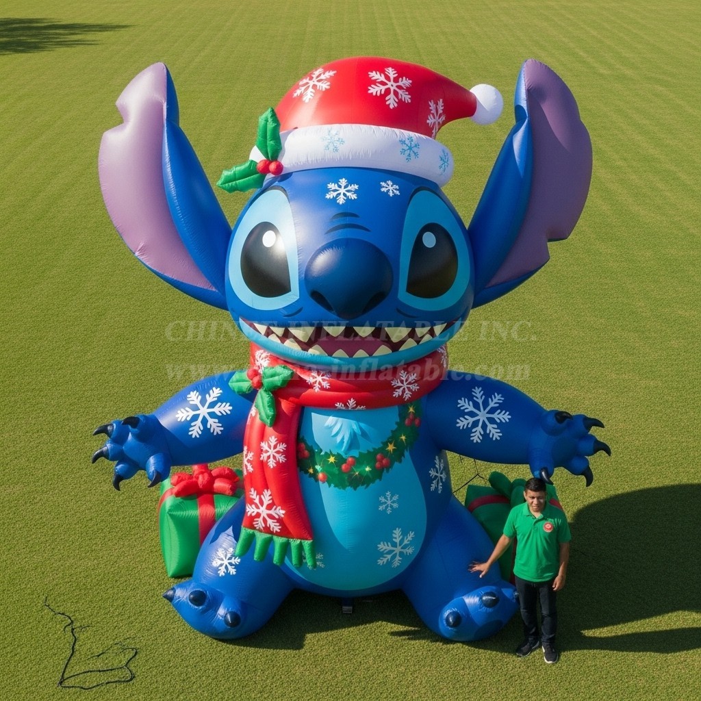 Cartoon3-676 Lilo & Stitch Christmas Inflatable Cartoon