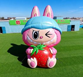 Cartoon3-706 Pop Mart Labubu with Strawberry Inflatable Cartoon