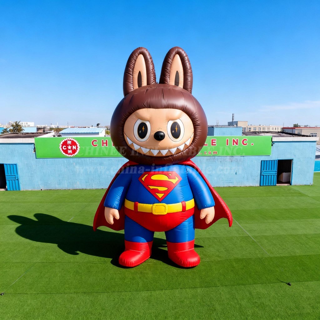 Cartoon3-707 Pop Mart Labubu Superman Theme Inflatable Cartoon