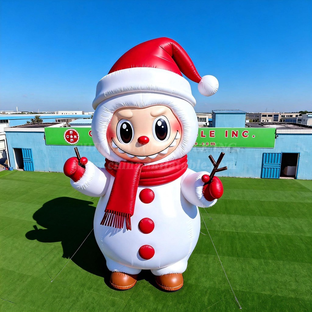 Cartoon3-717 Pop Mart Labubu Christmas Snowman Inflatable Cartoons