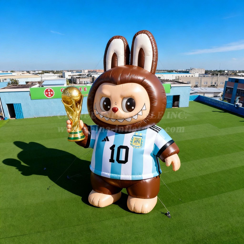 Cartoon3-725 Pop Mart Labubu World Cup Theme Inflatable Cartoons