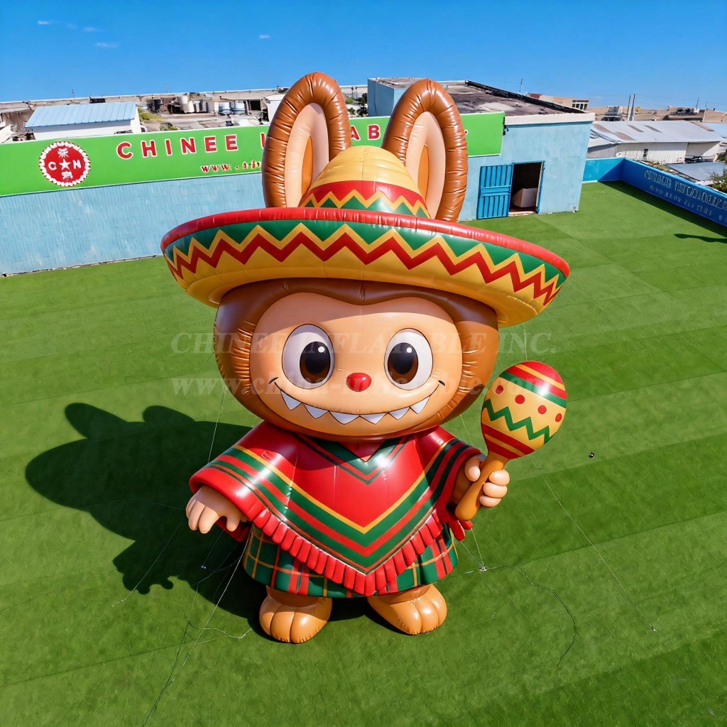Cartoon3-734 Pop Mart Labubu Sombrero Inflatable Cartoons