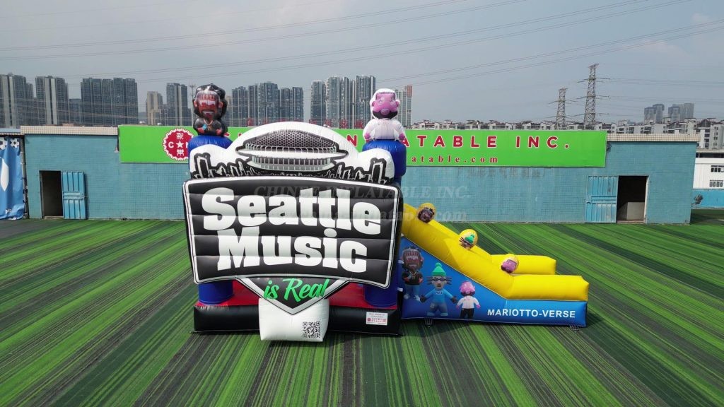 T2-4385B Bounce House & Slide for “Seattle Music”