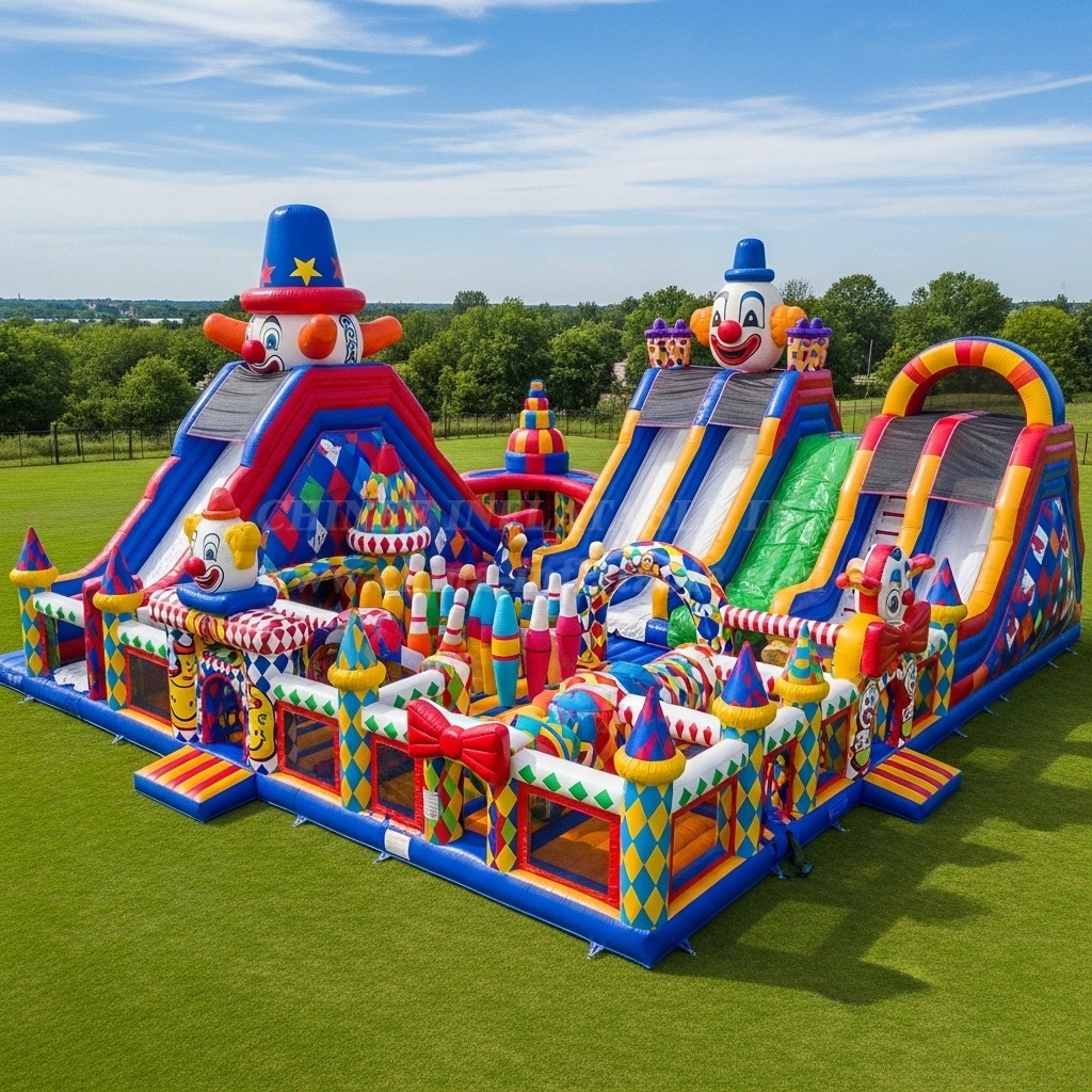 GF2-367 Clown Theme Inflatable Park