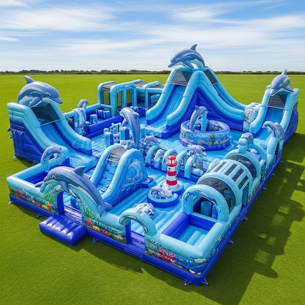 GF2-381 Dolphin Theme Inflatable Park