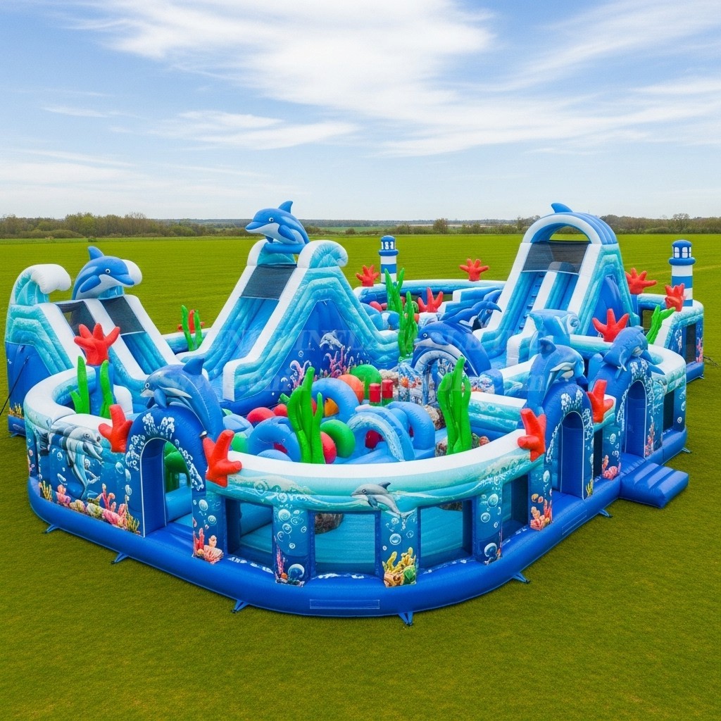 GF2-382 Dolphin Theme Inflatable Park