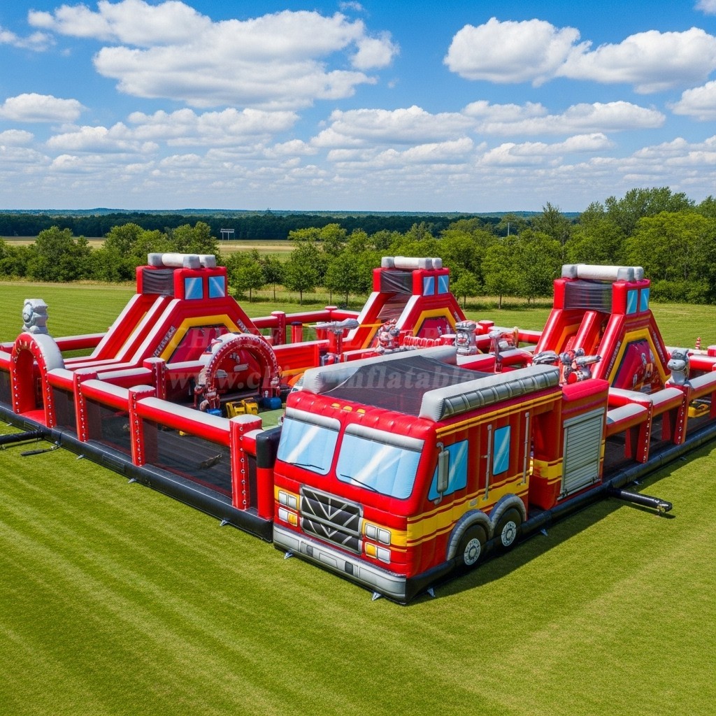 GF2-395 Firetruck Theme Inflatable Park
