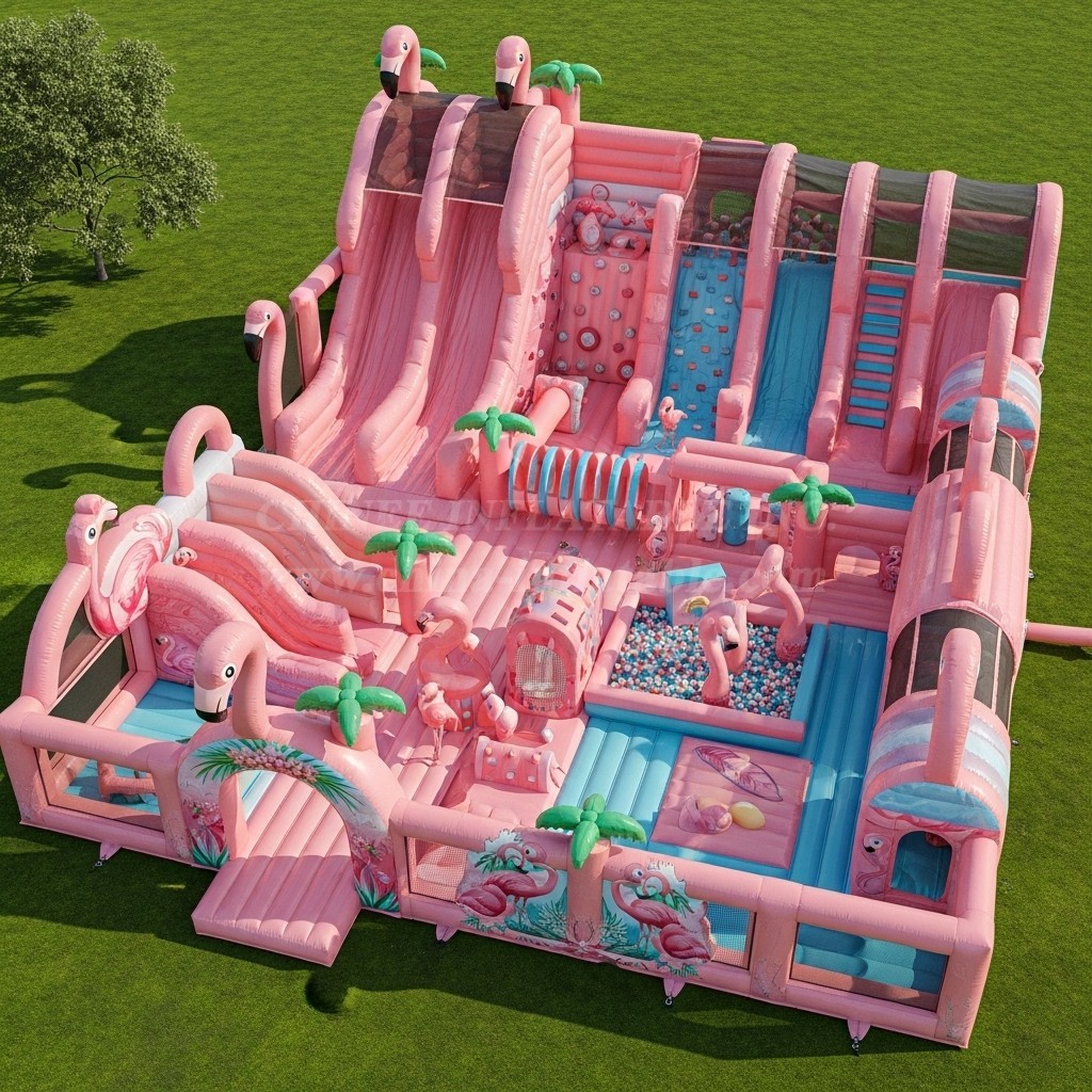 GF2-397 Flamingo Theme Inflatable Park