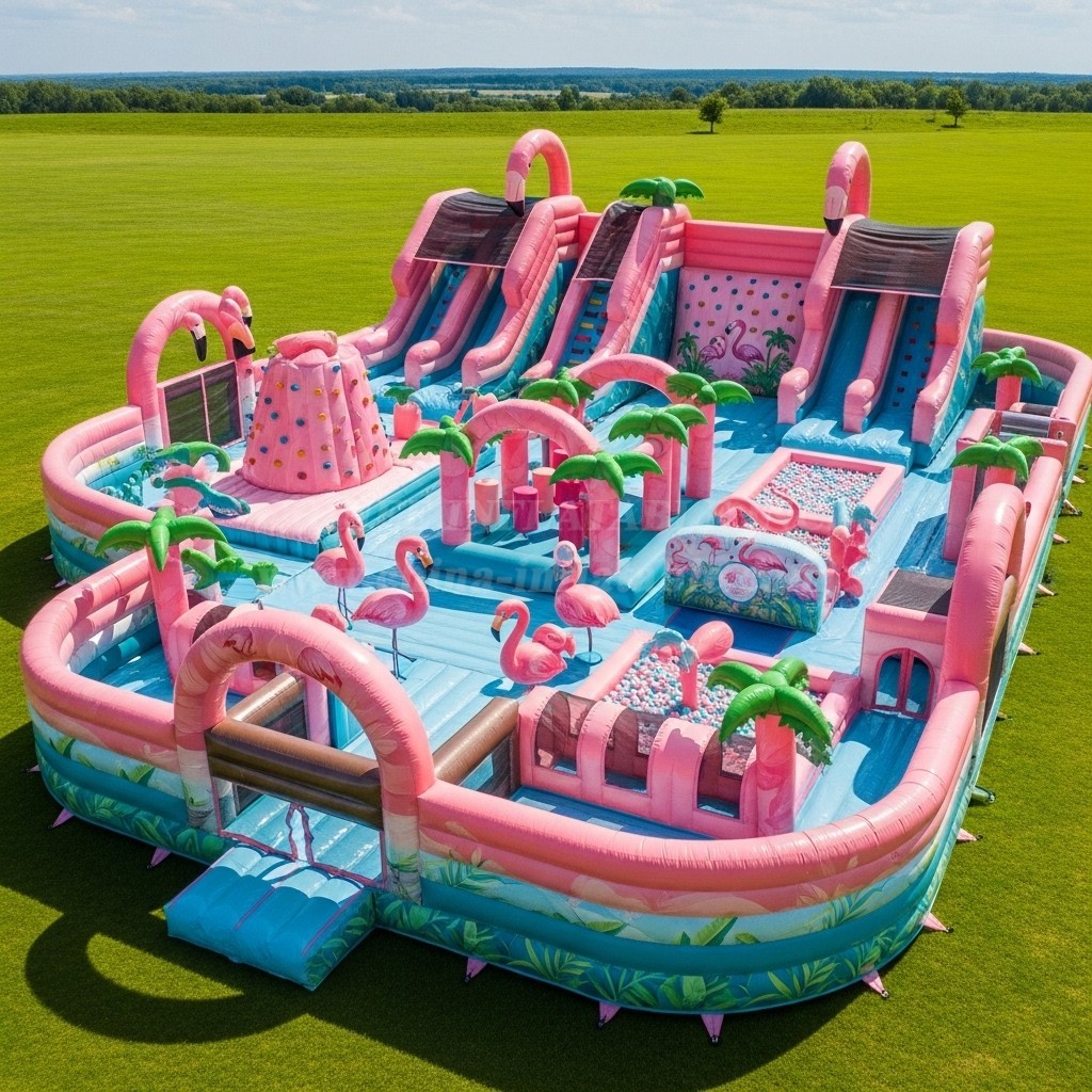 GF2-398 Flamingo Theme Inflatable Park