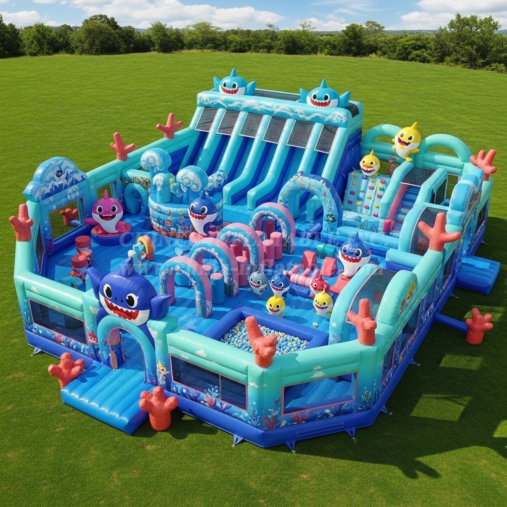 GF2-526 Baby Shark Theme Inflatable Park