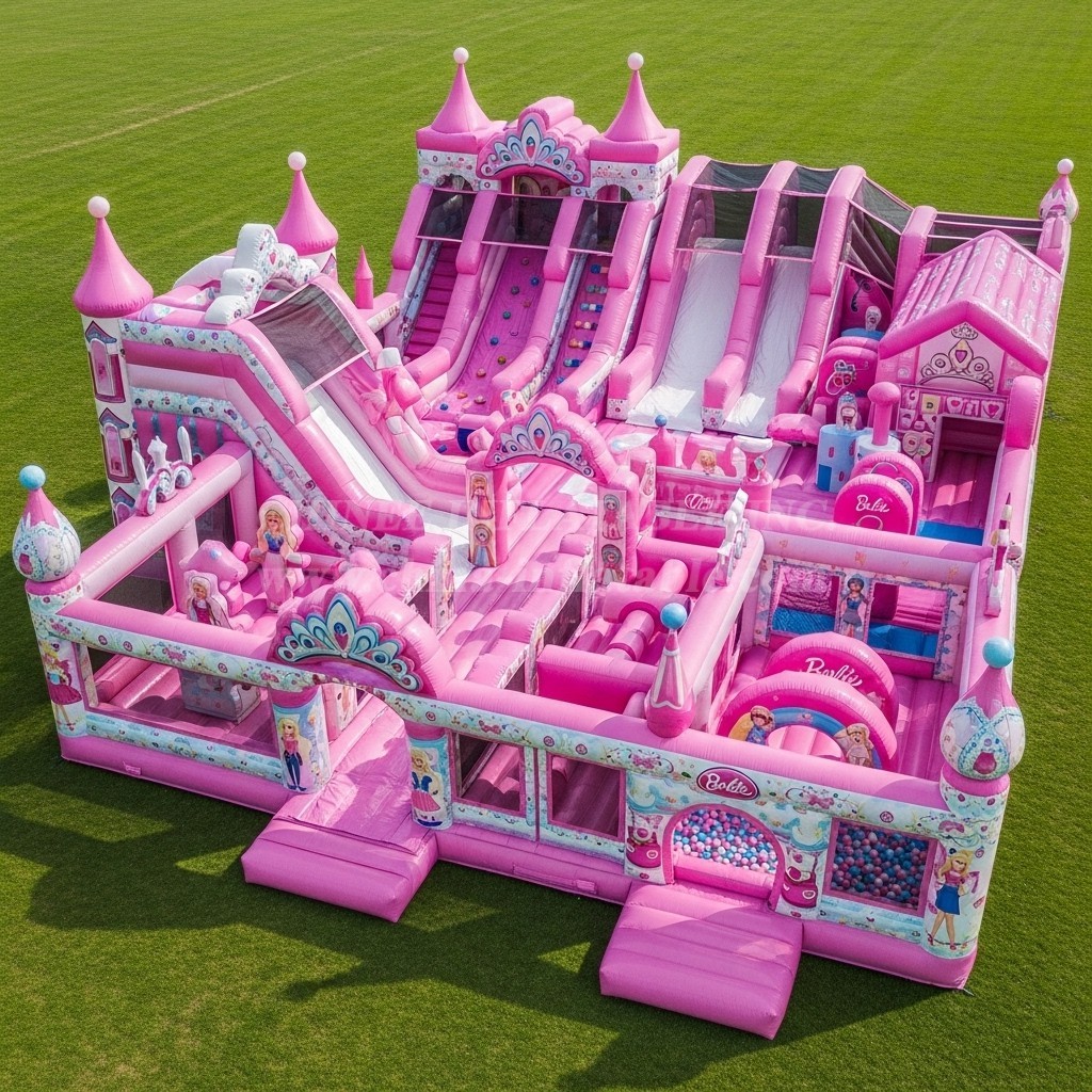 GF2-528 Barbie Theme Inflatable Park