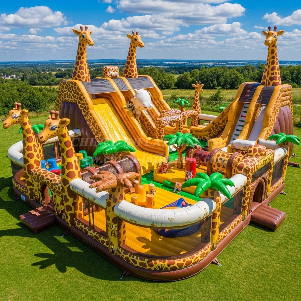 GF2-605 Giraffe Theme Inflatable Park