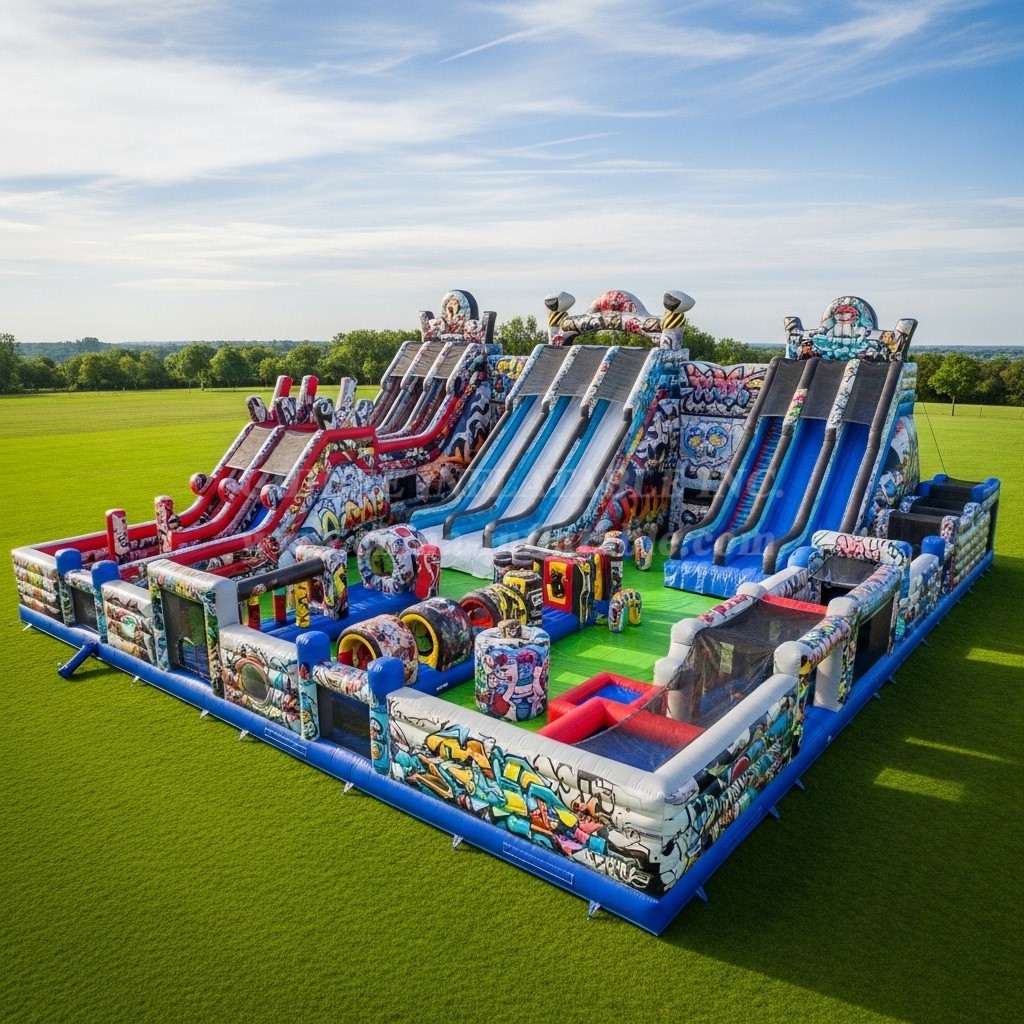 GF2-618 Graffiti Theme Inflatable Park