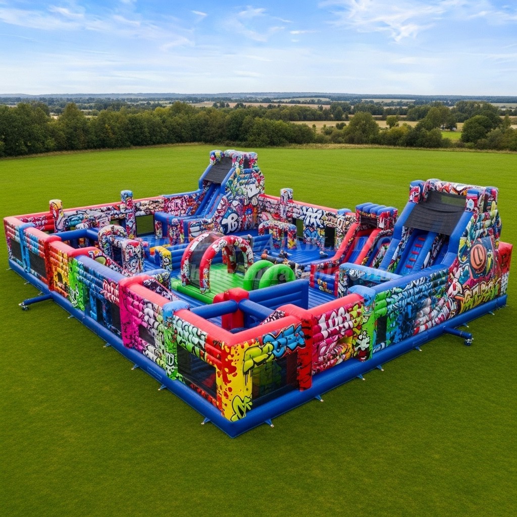 GF2-619 Graffiti Theme Inflatable Park