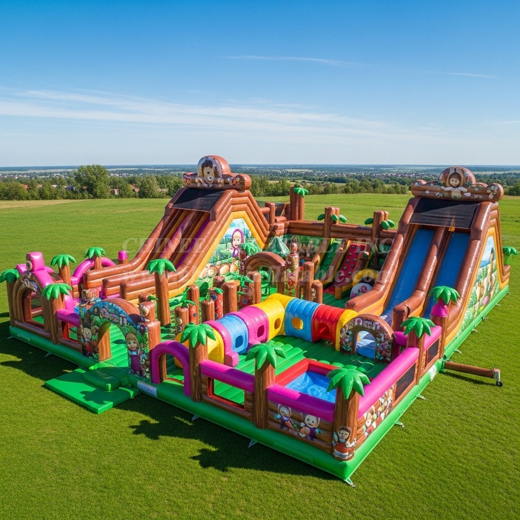 GF2-648 Masha and the Bear Theme Inflatable Park