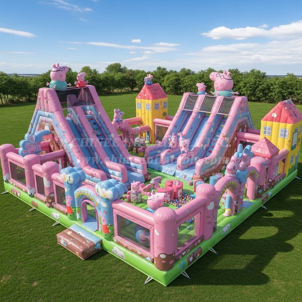GF2-679 Peppa Pig Theme Inflatable Park