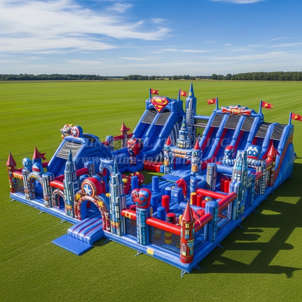 GF2-721 Superhero Theme Inflatable Park