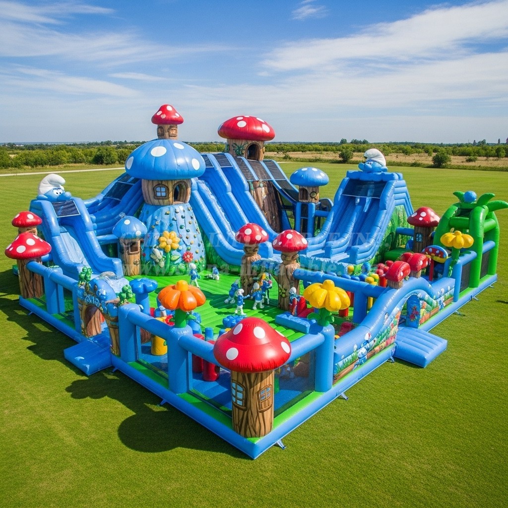 GF2-743 The Smurfs Theme Inflatable Park