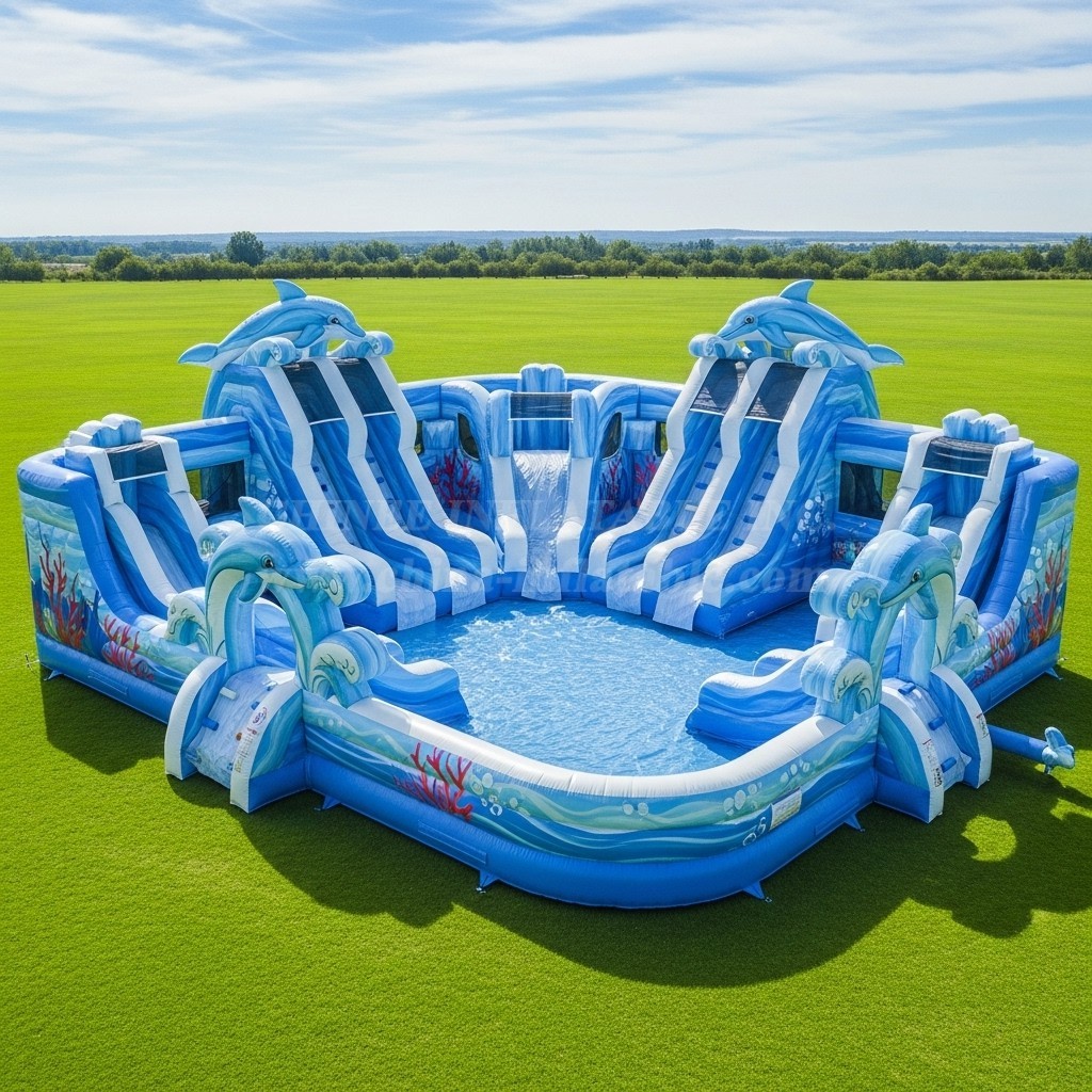 Pool3-455 Dolphin Theme Pool Water Park