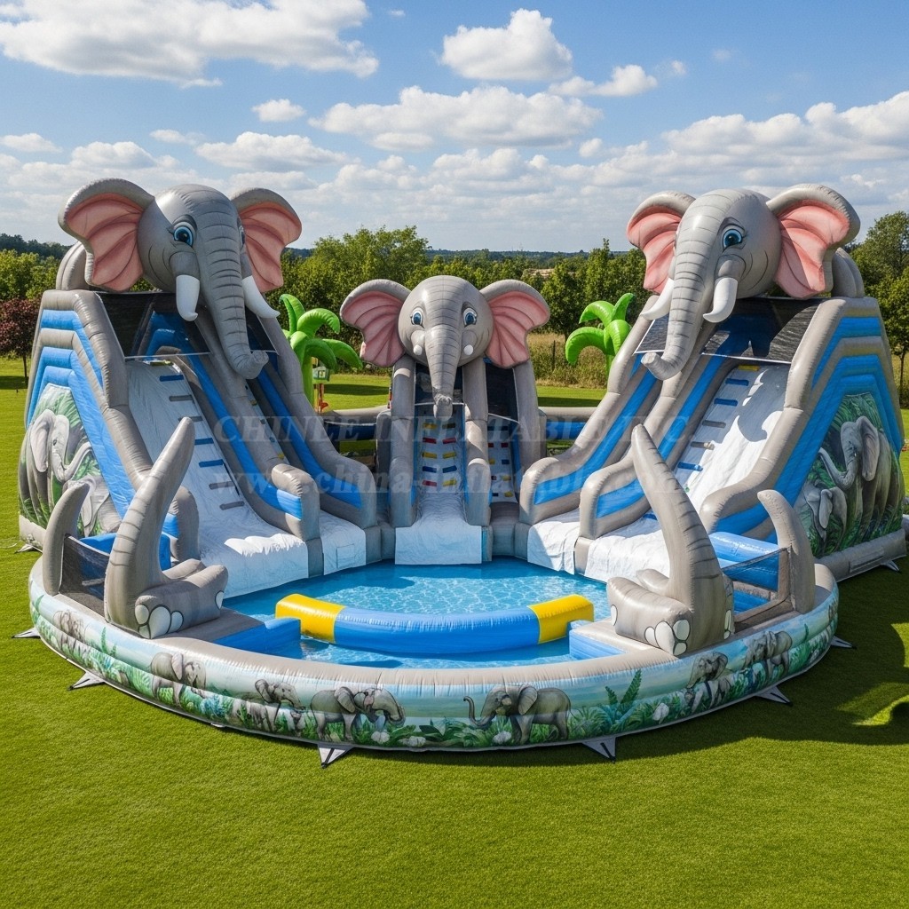 Pool3-462 Elephant Theme Pool Water Park