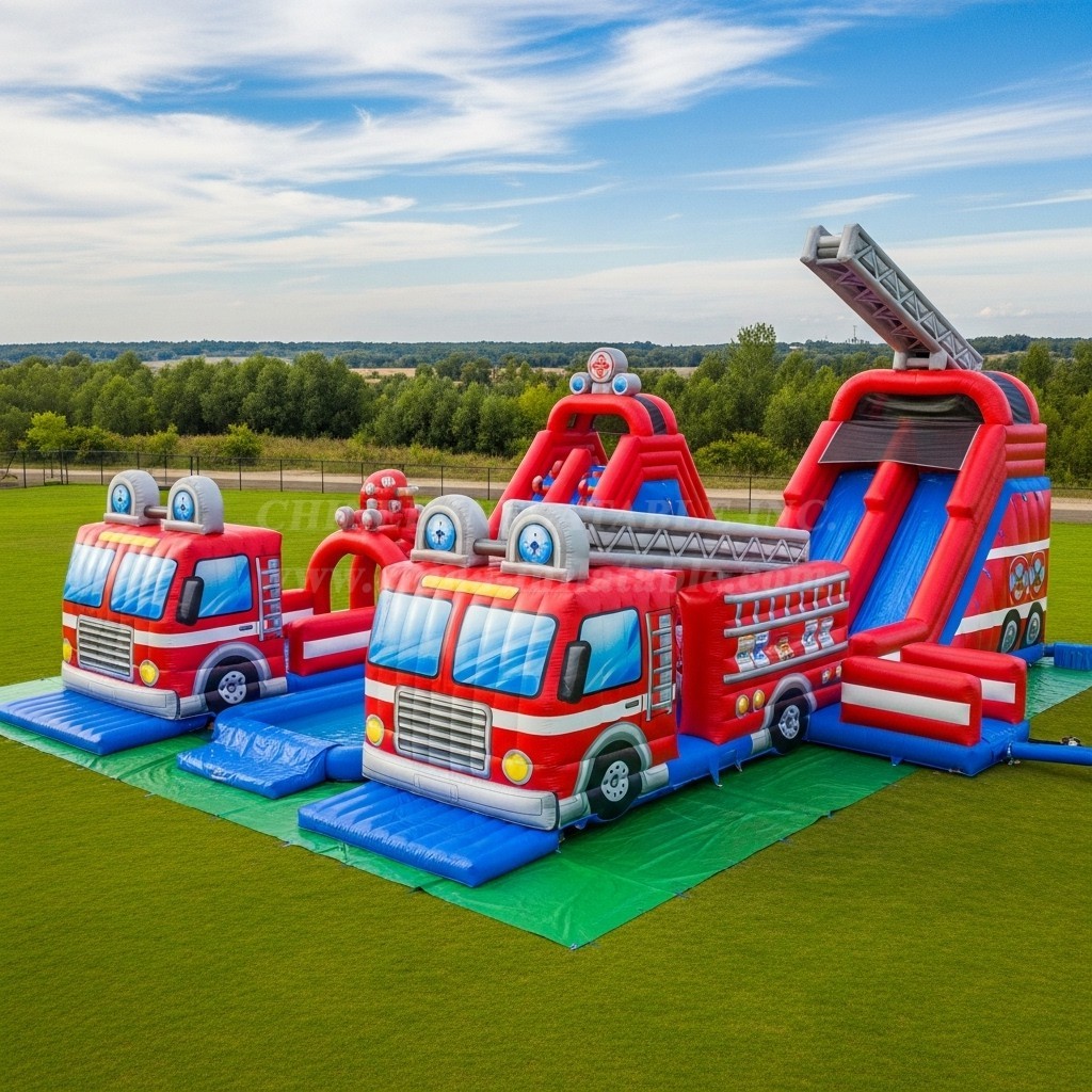 Pool3-467 Firetruck Theme Pool Water Park