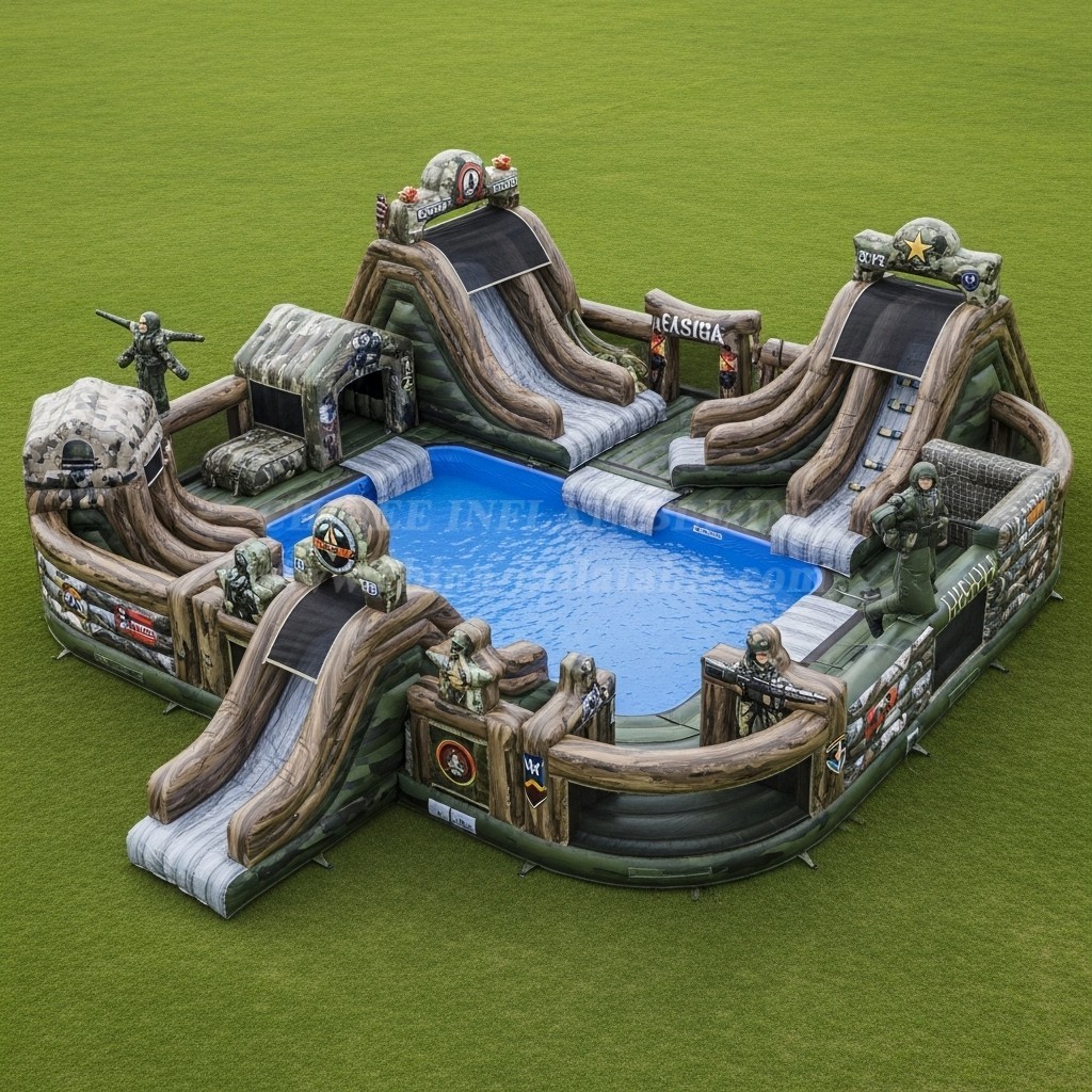 Pool3-492 Military Style Theme Pool Water Park