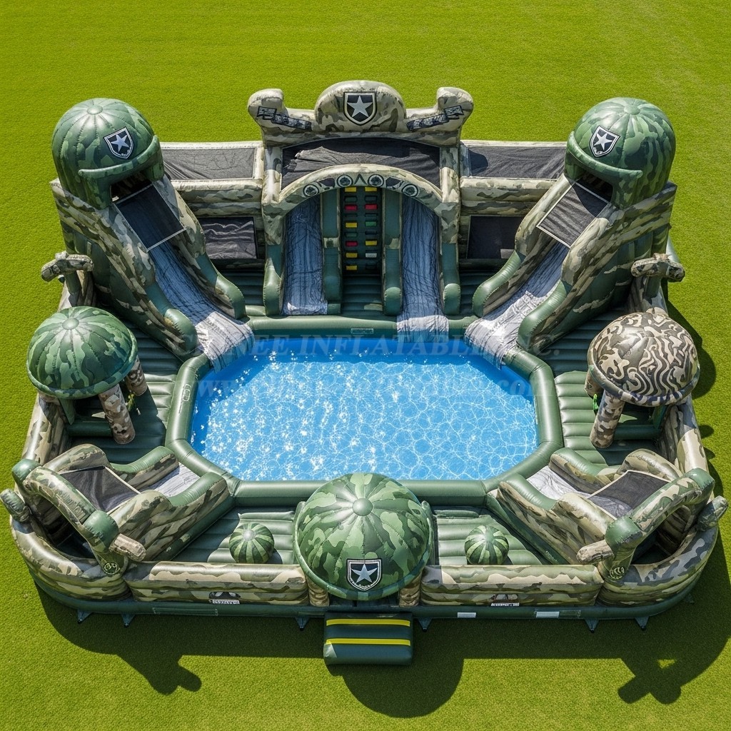 Pool3-493 Military Style Theme Pool Water Park