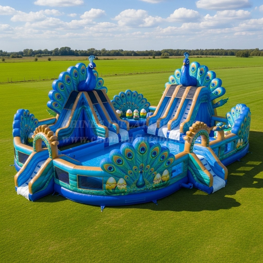 Pool3-507 Peacock Theme Pool Water Park