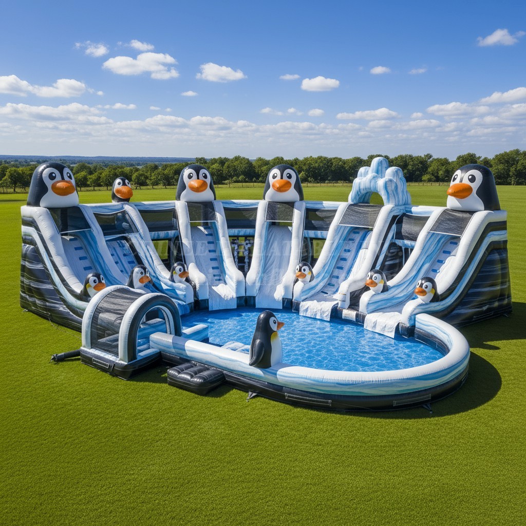 Pool3-509 Penguin Theme Pool Water Park