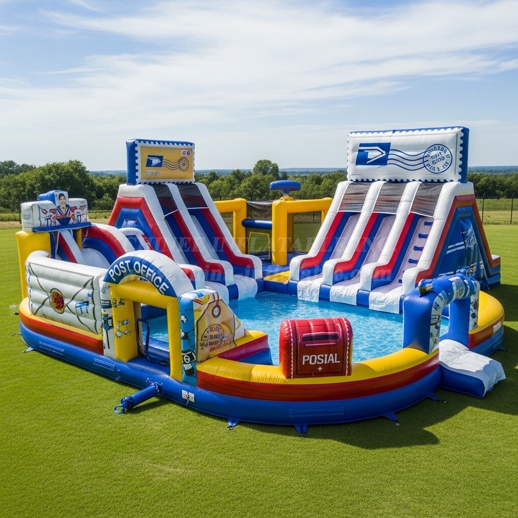 Pool3-517 Post Office Theme Pool Water Park