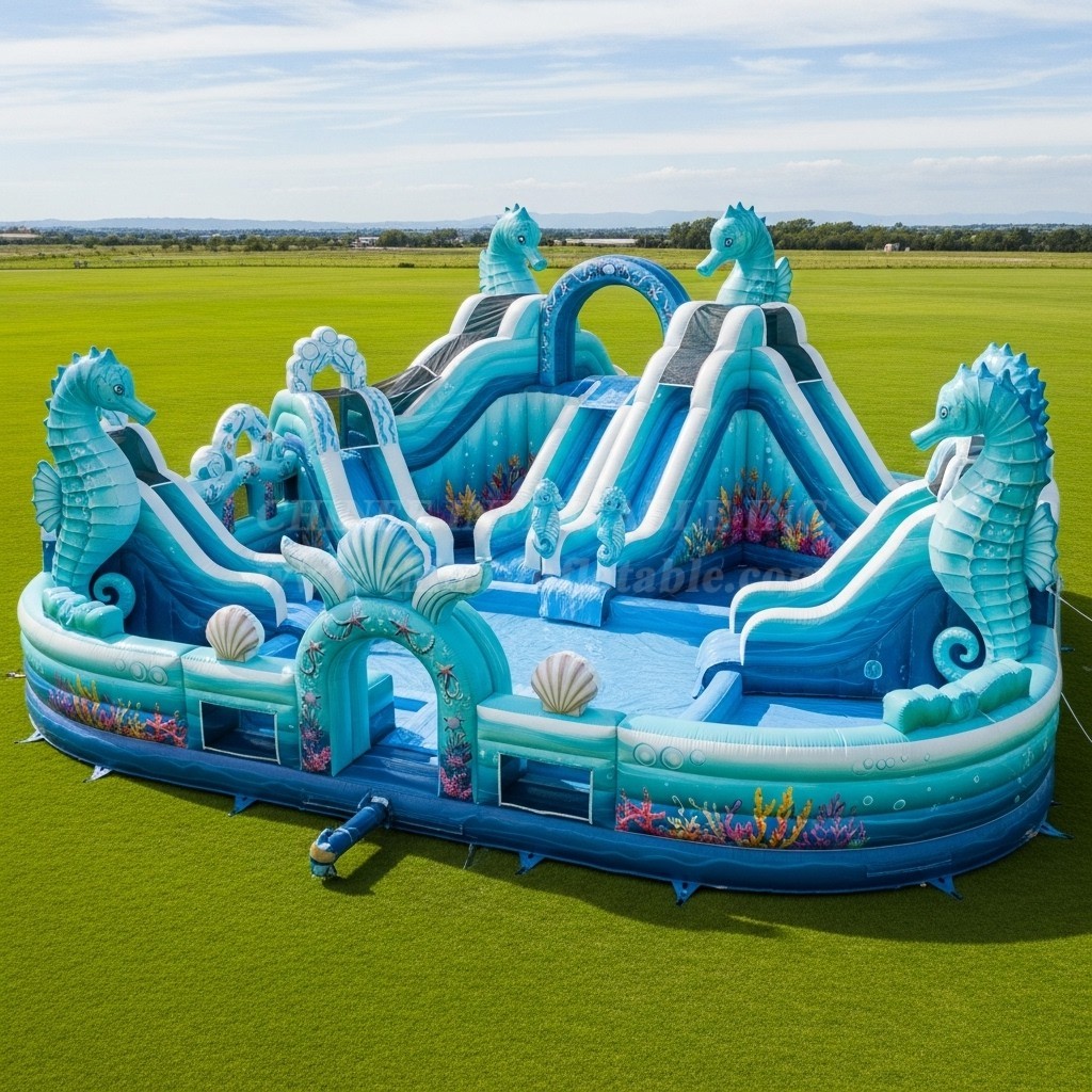 Pool3-524 Seahorse Theme Pool Water Park