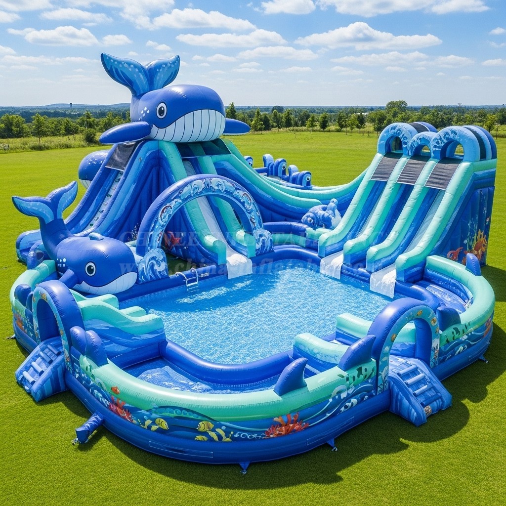 Pool3-546 Whale Theme Pool Water Park