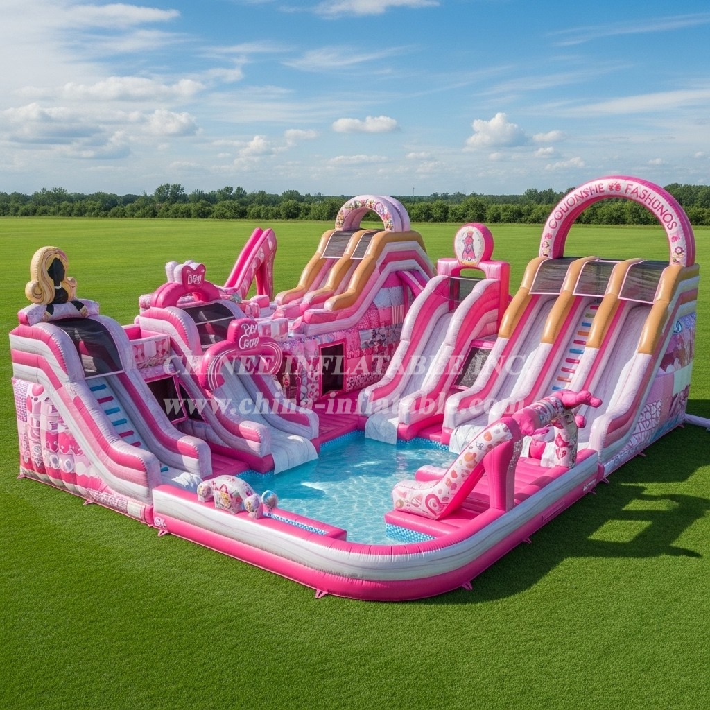 Pool3-564 Barbie Theme Pool Water Park