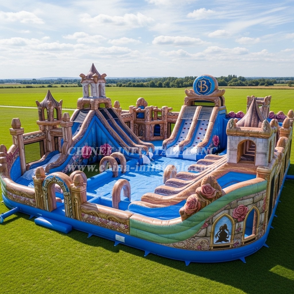 Pool3-569 Beauty and the Beast Theme Pool Water Park