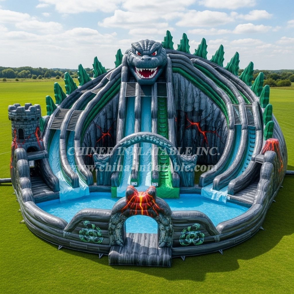 Pool3-606 Godzilla Theme Pool Water Park