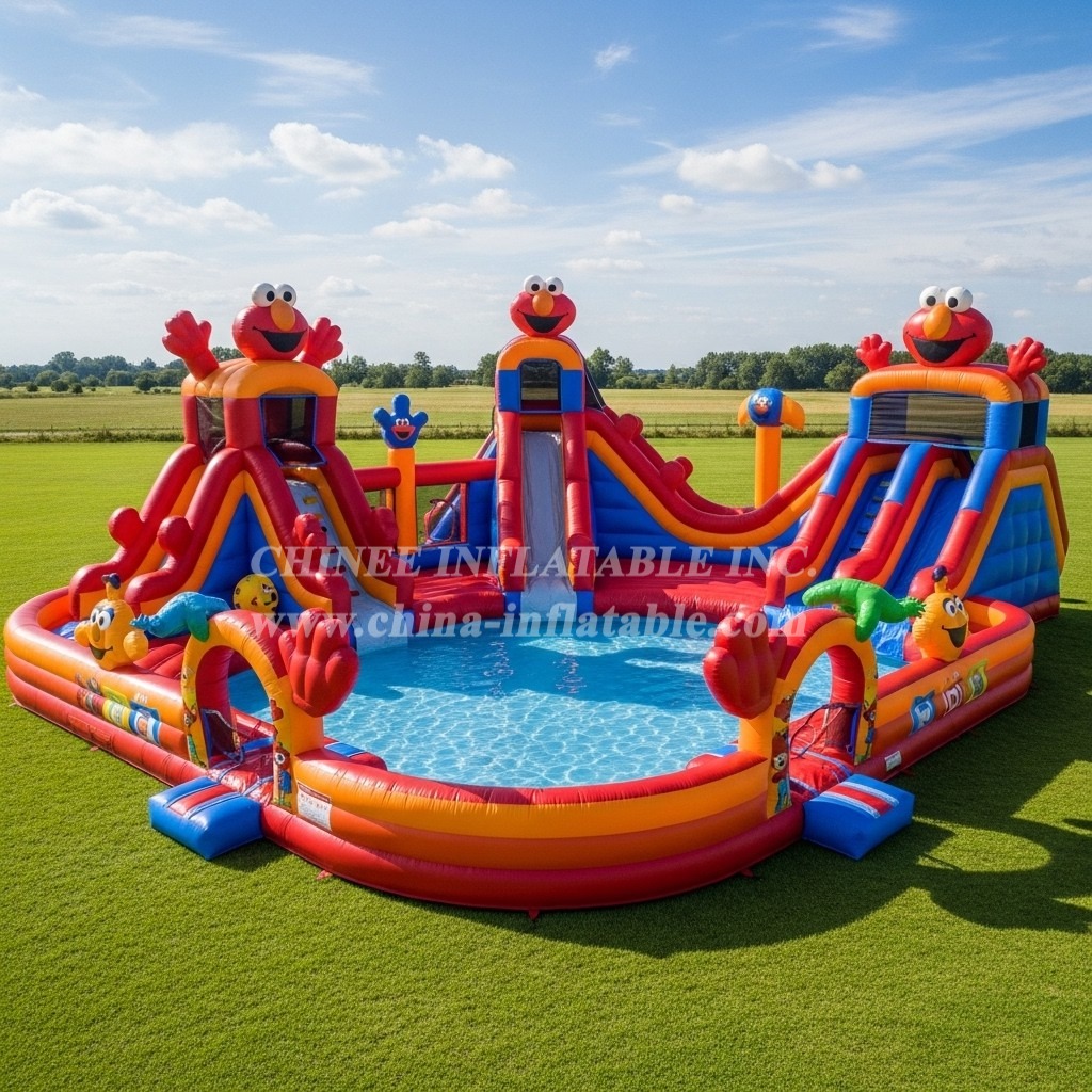 Pool3-726 Tickle Me Elmo Theme Pool Water Park