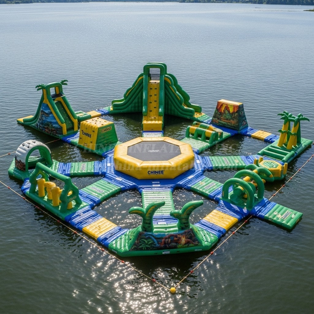S394 Jungle Theme Inflatable Water Park