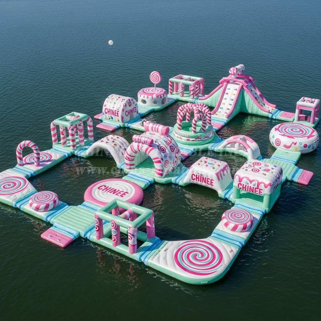 S413 Candy Theme Inflatable Water Park